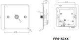 Installation View of SAT TV Outlet Non-Isolated - Polished Brass