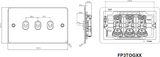 Brushed Brass Flat Plate Toggle Switch