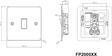 10AX 1G 2-way Switch - Brushed Chrome