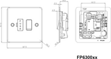 Flat Plate Pearl 13A Switched Fused Spur Unit