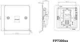 Alternate view of Polished Brass Telephone Master Outlet - FP7300PB