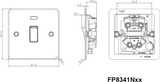 Alternative view of 20A 1G DP Switch with Neon - Brushed Chrome