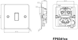 20A 1G DP Switch - Brushed Brass - Alternative View