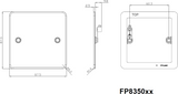 1G Blanking Plate - Polished Brass - Side View