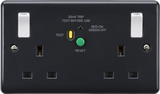 13A 2G DP RCD Switched Socket with Outboard Rockers - Anthracite