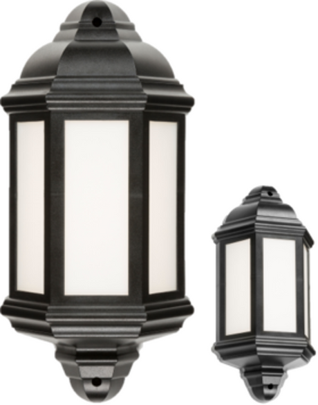 230V IP54 LED Half Wall Lantern - 8W Cool White