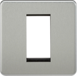 1G Modular Faceplate - Brushed Chrome
