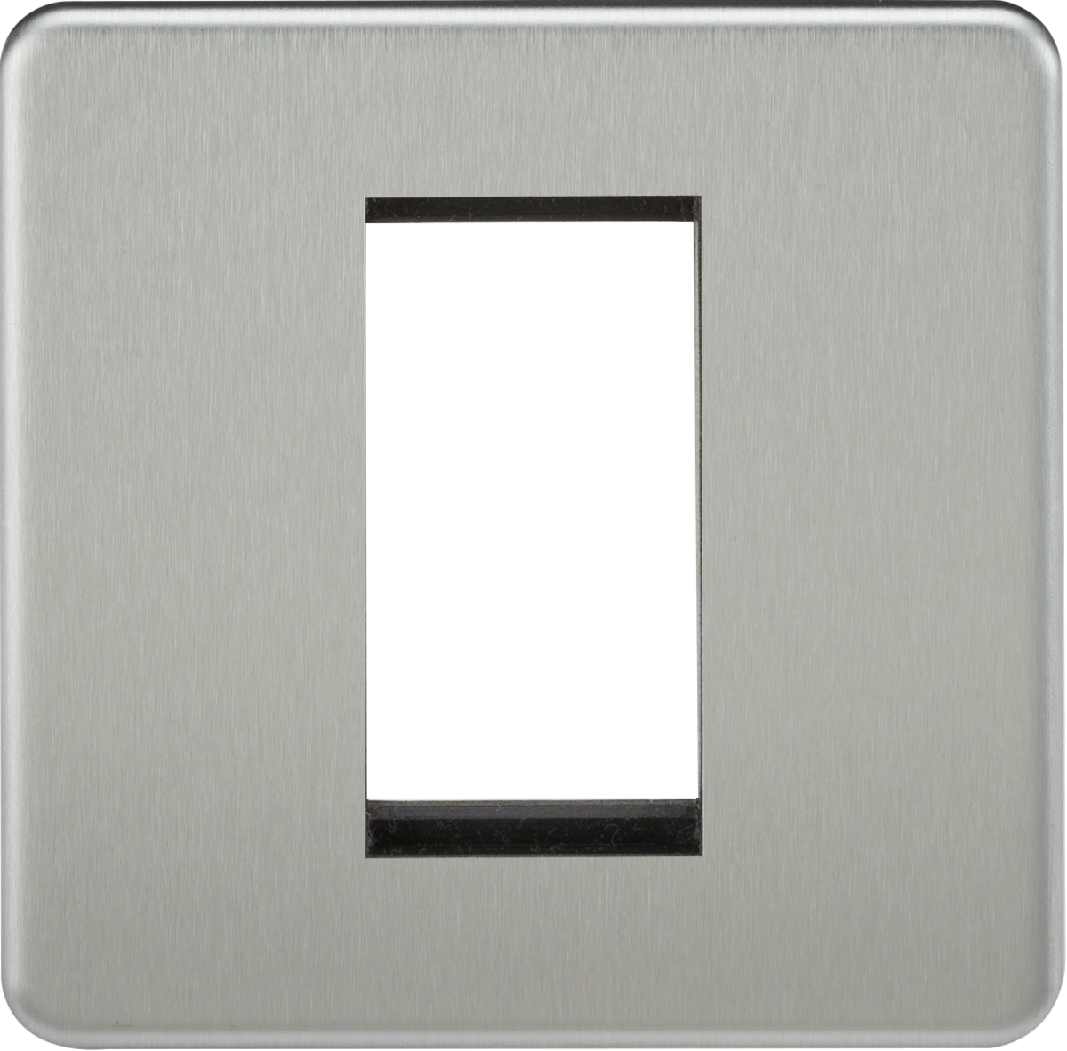 1G Modular Faceplate - Brushed Chrome