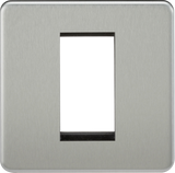 1G Modular Faceplate - Brushed Chrome