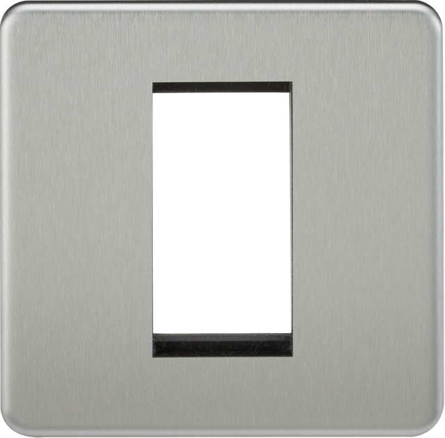 1G Modular Faceplate - Brushed Chrome