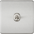 10AX 1G 2-way Toggle Switch - Brushed Chrome