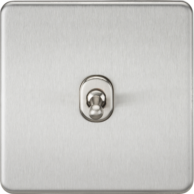 10AX 1G 2-way Toggle Switch - Brushed Chrome