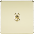 10AX 1G 2-way Toggle Switch - Polished Brass