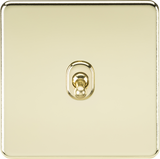 10AX 1G 2-way Toggle Switch - Polished Brass