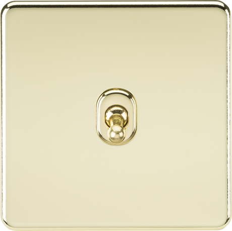 10AX 1G 2-way Toggle Switch - Polished Brass