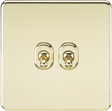 10AX 2G 2-way Toggle Switch - Polished Brass