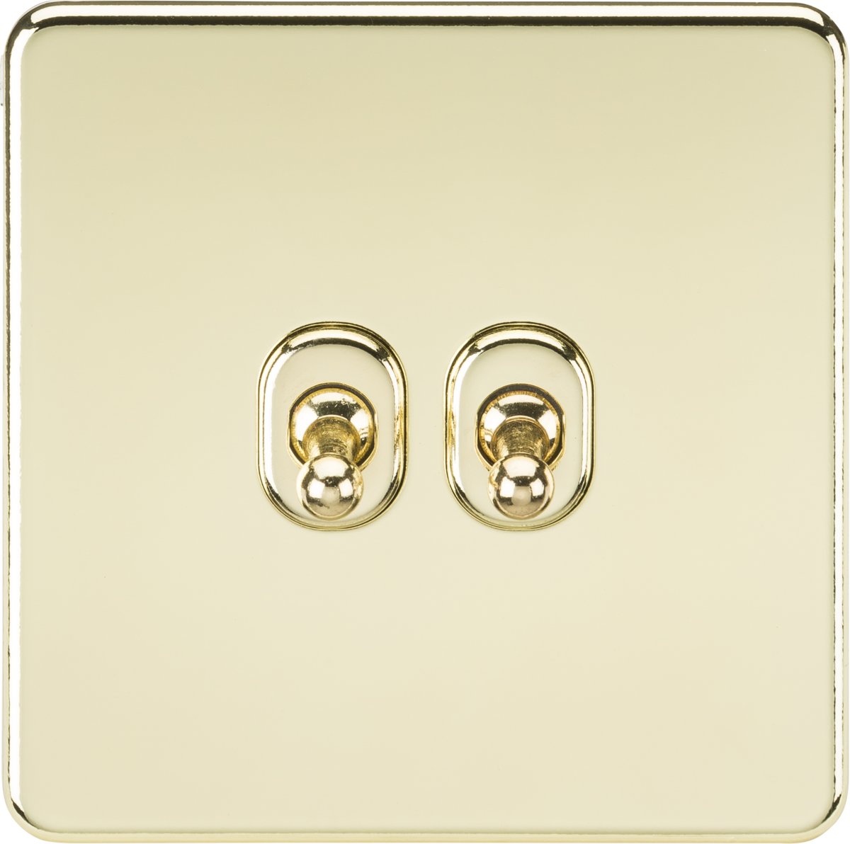 10AX 2G 2-way Toggle Switch - Polished Brass