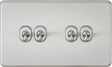 10AX 4G 2-way Toggle Switch - Brushed Chrome