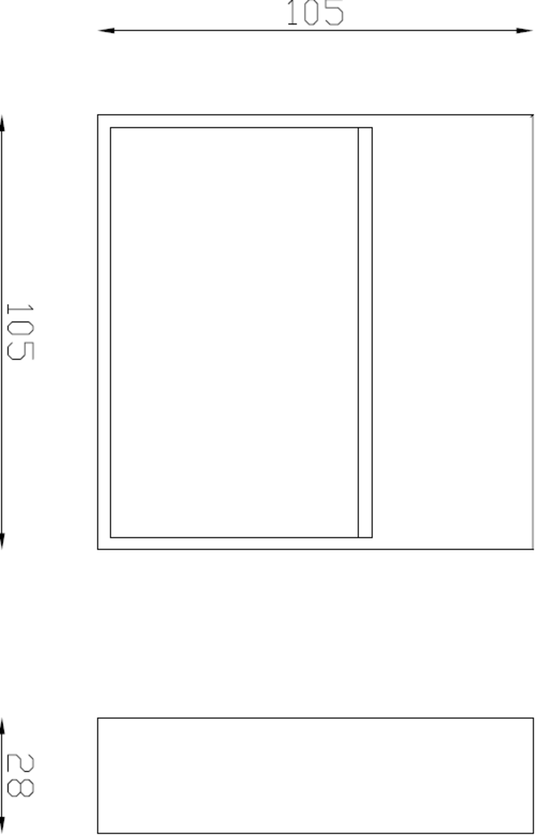 Additional image of 230V IP44 3W LED Square Wall/Guide Light - Grey