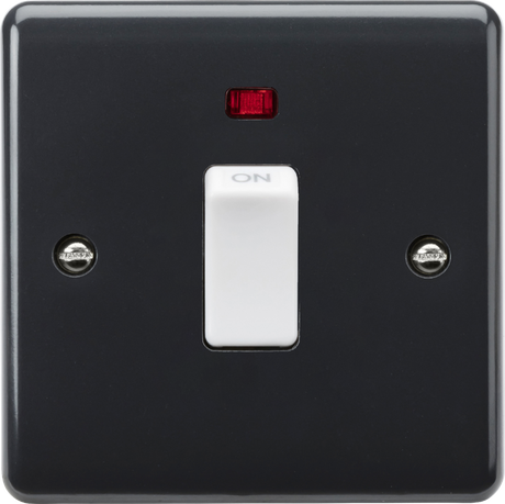 20A 1G DP Switch with Neon, Part M Compliant - Anthracite