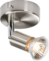 230V GU10 Single Spotlight - Brushed Chrome