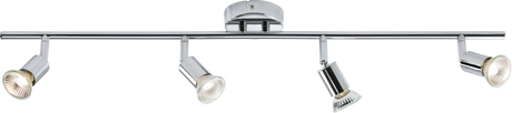 230V GU10 Quad Bar Spotlight - Chrome