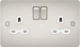 Pearl 13A 2G DP Switched Socket with Twin Earths - FPR9000PLW