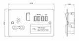 13A Switched Socket with Quad USB Charger - Additional View