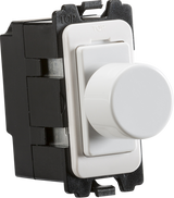 6A 2-way Dummy Dimmer Switch Module - Curved Edge, White Finish