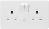 Matt White 13A DP Switched Socket with Nightlight Function