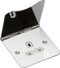 13A 1G Unswitched Floor Socket - Polished Chrome with White Insert