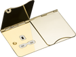 13A 2G Unswitched Floor Socket - Polished Brass with White Insert