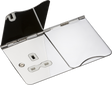 13A 2G Unswitched Floor Socket - Polished Chrome with White Insert