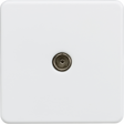 ML Accessories TV Outlet (Non-Isolated) - Matt White, Screwless Design