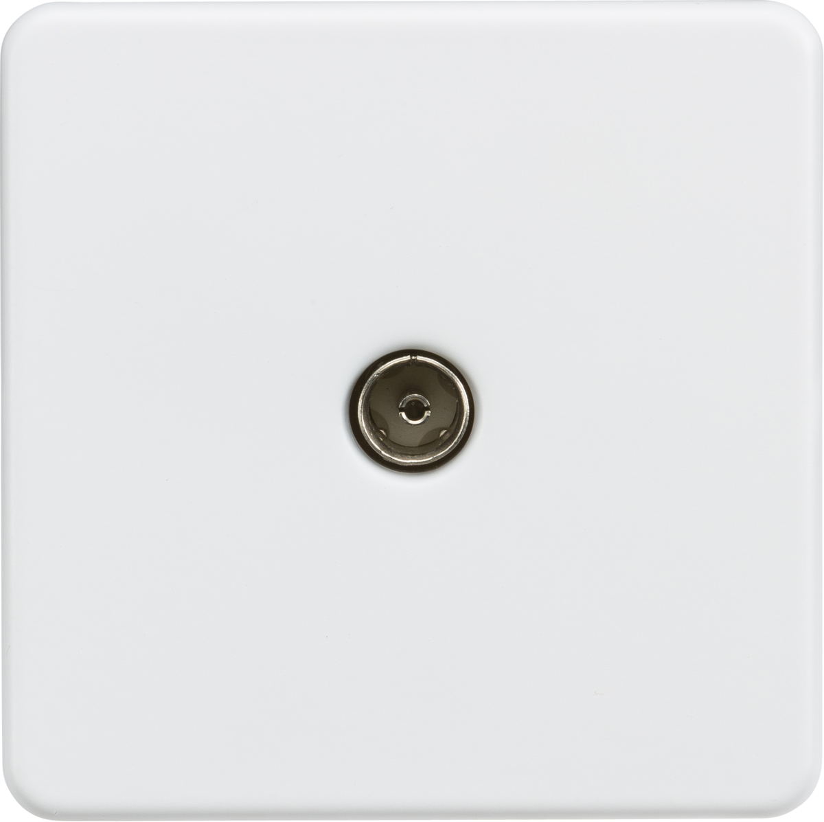 ML Accessories TV Outlet (Non-Isolated) - Matt White, Screwless Design