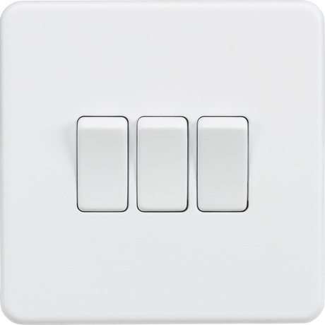 10AX 3G 2-way Switch - Matt White, Screwless Low Profile Design