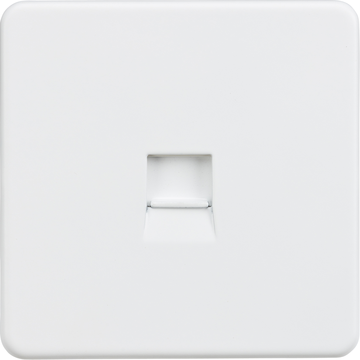 Telephone Extension Socket - Matt White - Screwless Design