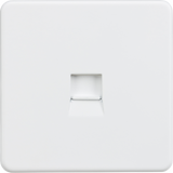 Telephone Extension Socket - Matt White - Screwless Design