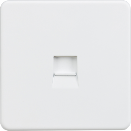 Telephone Extension Socket - Matt White - Screwless Design
