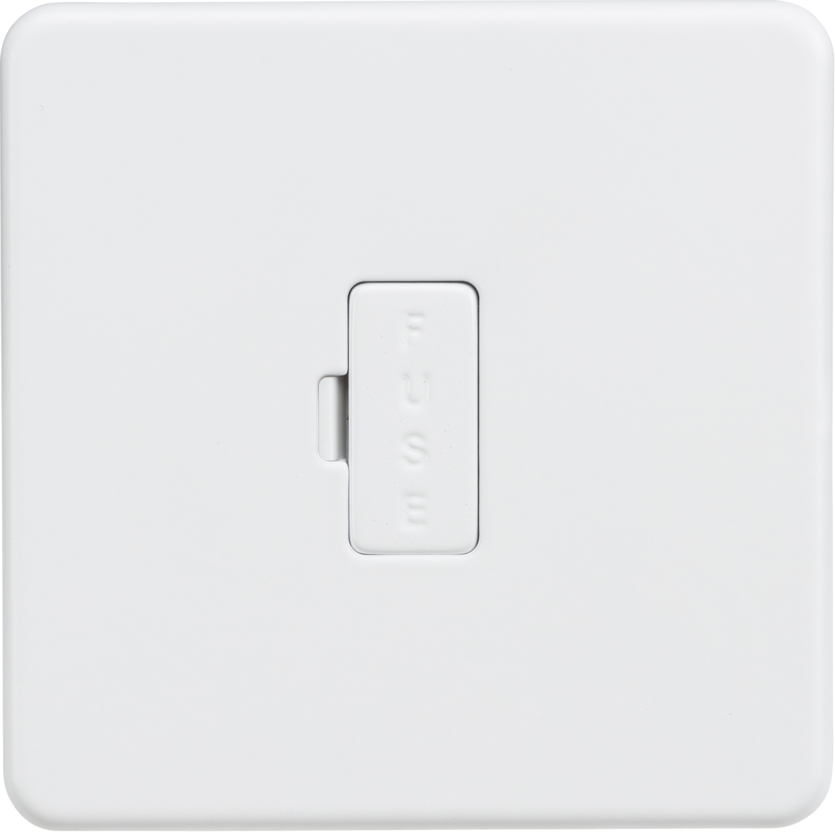 Knightsbridge 13A Fused Spur Unit - Matt White, Screwless Design