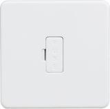 Knightsbridge 13A Fused Spur Unit - Matt White, Screwless Design
