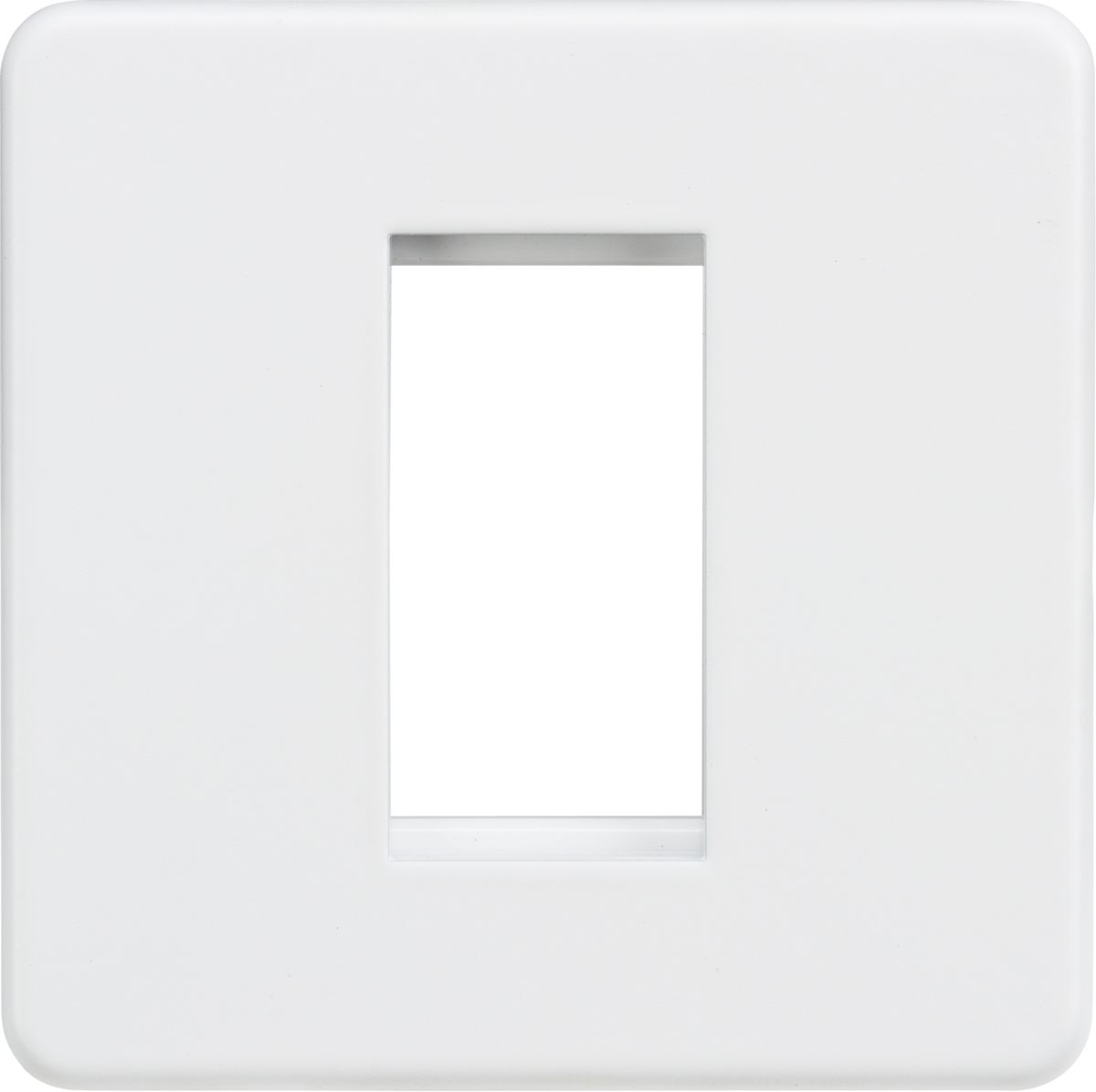 Screwless 1G Modular Faceplate - Matt White