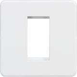Screwless 1G Modular Faceplate - Matt White
