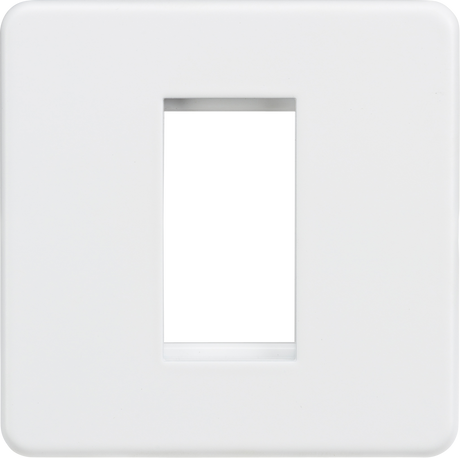 Screwless 1G Modular Faceplate - Matt White