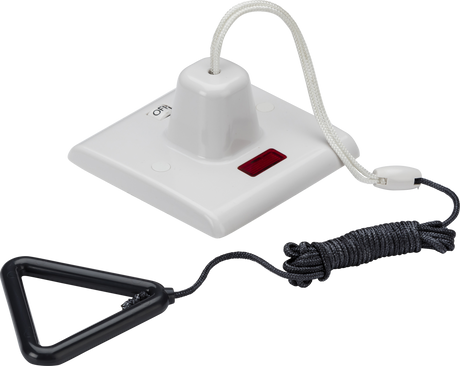 50A DP Pull Cord Switch with Neon and Mechanical On/Off