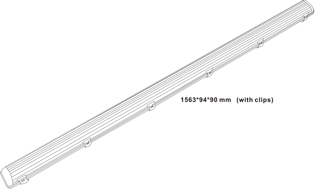 Alternate view of 230V IP65 T8 Single LED Ready Anti Corrosive Fitting (5ft)