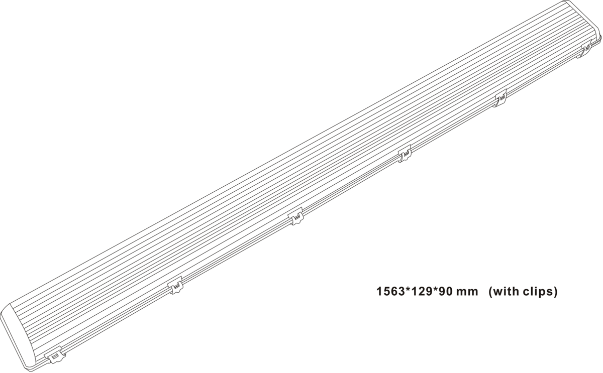 Alternative view of 230V IP65 T8 Twin LED Ready Anti-Corrosive Fitting - 5ft