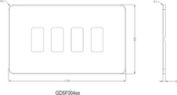 Screwless 4G Grid Faceplate - Matt White Image 2