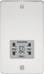 115/230V Dual Voltage Shaver Socket - Polished Chrome with Grey Insert