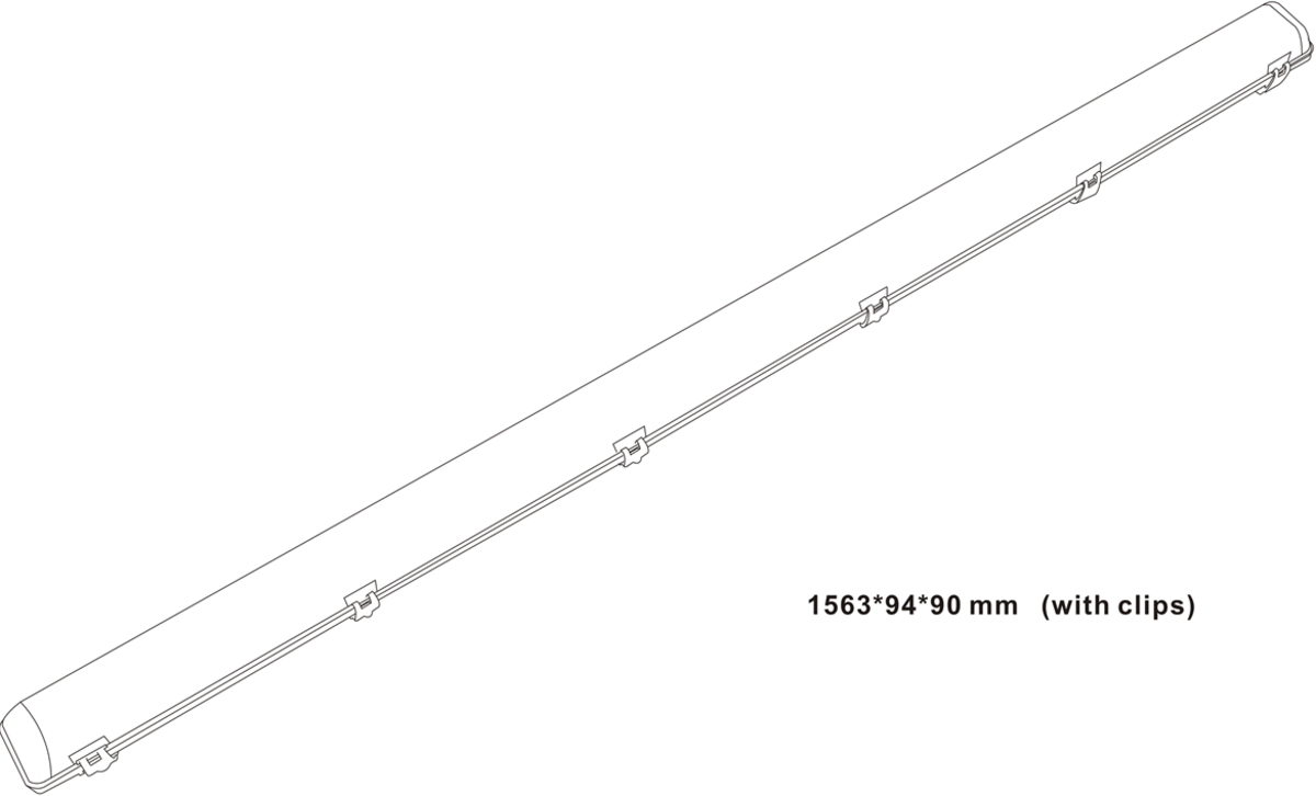 230V IP65 5ft 29W Single LED Non-Corrosive - Image 2